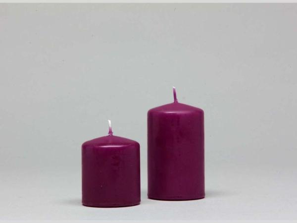 Stumpen H70 D50 grape Safe Candle ca. 15Std Brenndauer D5 H7