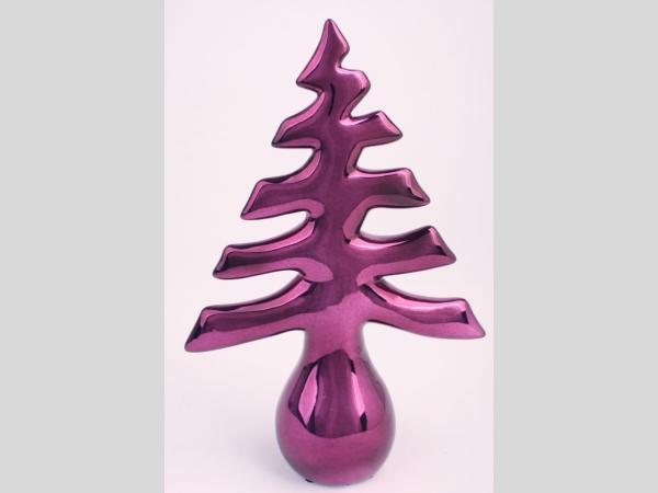 Tannenbaum Design Keramik metallic glanz   D8 B18 H27cm