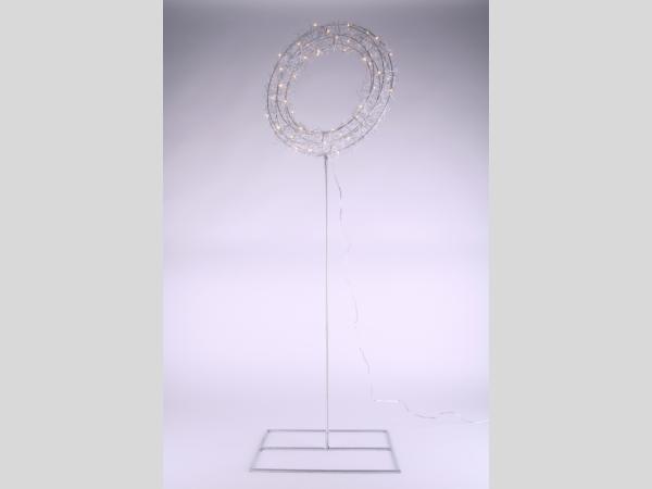 Kranz Draht m Stab 120cm LED 50 Lichter m Netzteil Kabel 2mtr   D50 Stick120cm