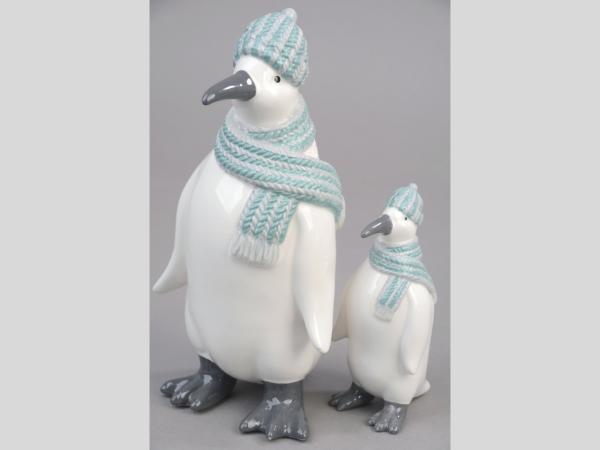 Pinguin Porzellan m Schal      B7,5 H13cm