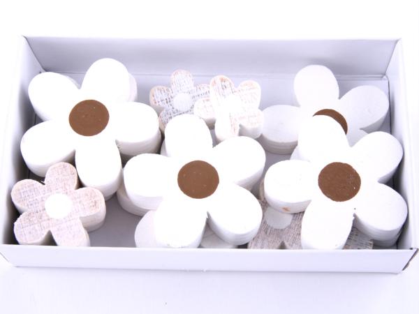 Blüten Holz Box 12 St weiss
!! Aktionsartikel- Kein Umtausch / Rückgabe möglich !! D3+5cm mix