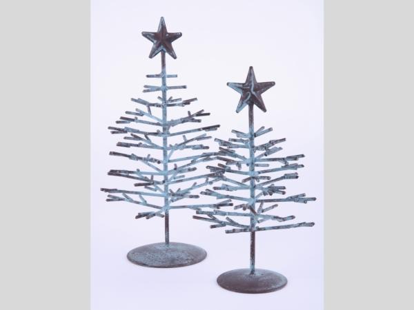 Tannenbaum Metall Draht m Stern   D12 H22cm