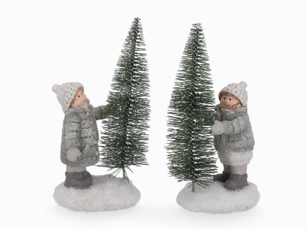 Winterkind Poly m Baum   B7 T5 H13cm