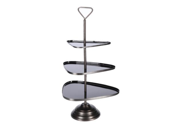 Etagere x3 Black NIckel  D34 H59cm