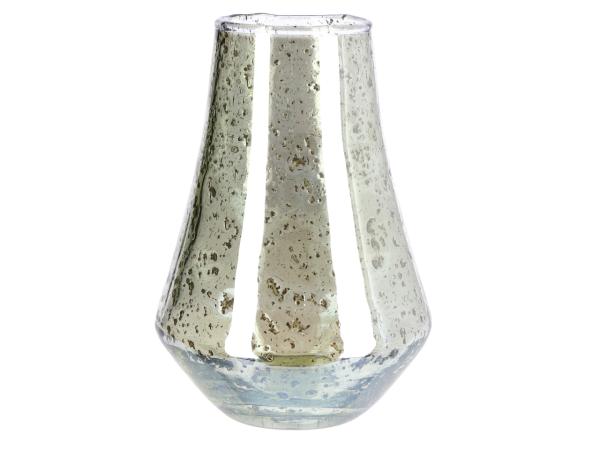 Vase Glas handmade Dropshape Stonefinish  D11 H15cm