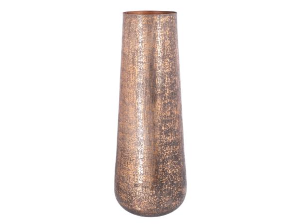 Vase Alu Elefantenfuß gebürstet copper antik D42,5 H120