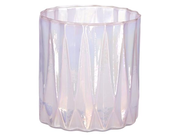 Glas Windlicht Welle lyster D14 H16cm