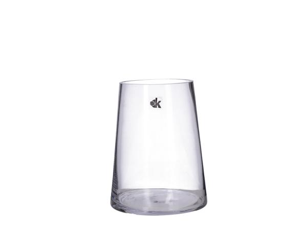 Vase Glas Cold Cut geschliffener Rand 