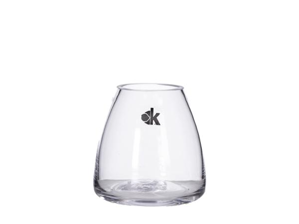 Vase Glas Diamant Cold Cut geschliffener Rand D(10)6 H10,5cm