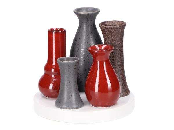 Kombinationsvase Keramik x5 D17cm