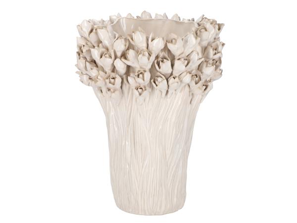 Vase Knospen Porzellan handgefertigt glasiert D35 H43,5cm