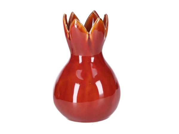 Zwiebelvase Granatapfel Porzellan glasiert D10,5 H17cm