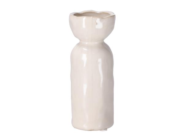 Vase Bulb Zwiebelvase Porzellan glasiert D5,5 H15cm