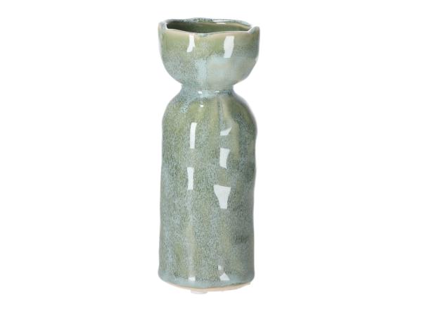 Vase Bulb Zwiebelvase Porzellan glasiert D5,5 H15cm