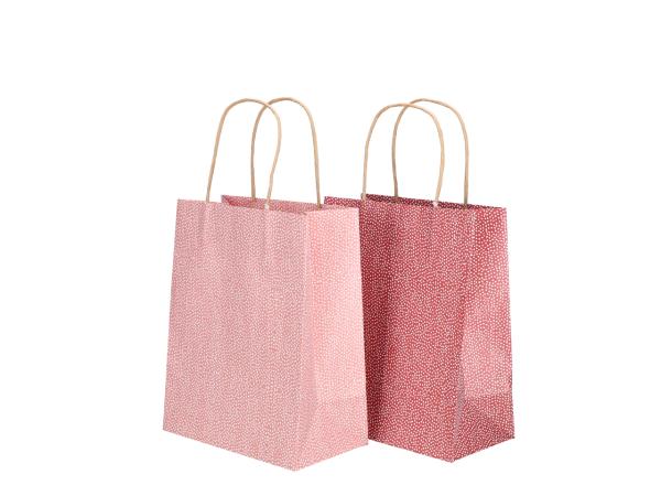 Geschenktüte DOTS mit Papierhenkel 2fb rot-rose B20 T11 H25cm