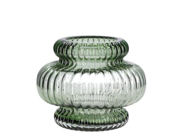 Vase Glas Bravour Rille durchgefärbt mundgeblasen D20 H15,5cm