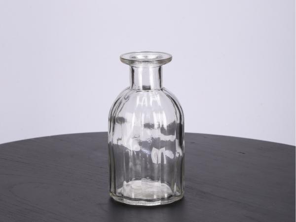 Tischvase Glas Vertigo Rille D(5)7,5 H14cm