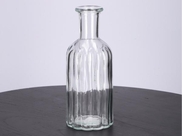 Tischvase Glas Vertigo Rille D(4,5)7,5 H19cm