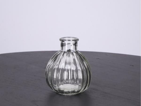 Tischvase Glas Ballon Rille 