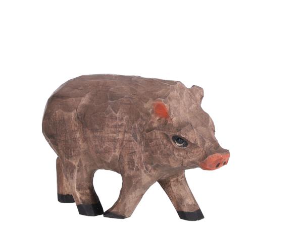 Wildschwein Holz geschnitzt B10 T3 H6,5cm