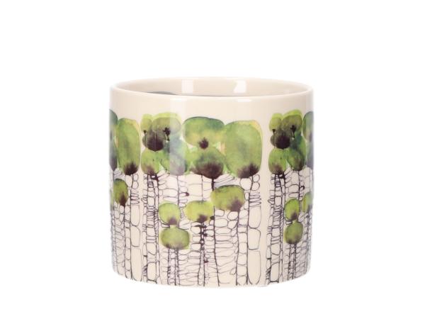 Topf Keramik Motiv Lunaria ART D14 H12,5cm