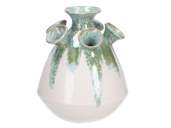 Blumenvase Tulipo x6 Porzellan glasiert D19 H24cm