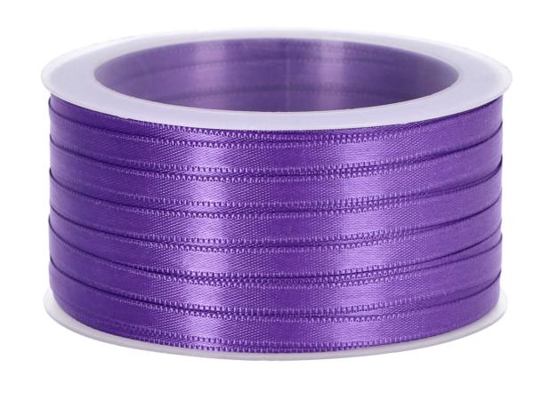 Band Satin 6mm 50mr lila  6mm 50mr