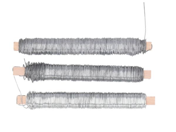Wickeldraht 0,65 DK verzinkt a Holzstäbchen 100gr 0,65mm