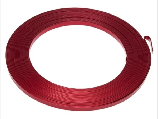 Draht Alu flach 5mm 125gr ca.10mr rot B5 T1mm