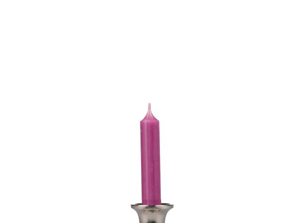 Stabkerze durchgefärbt H120 D21mm mauve ca. 4Std Brenndauer 