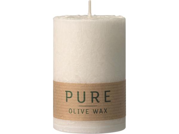 Stumpen Pure Olive Wax H90 D60 creme Safe Candle ca. 27Std Brenndauer 