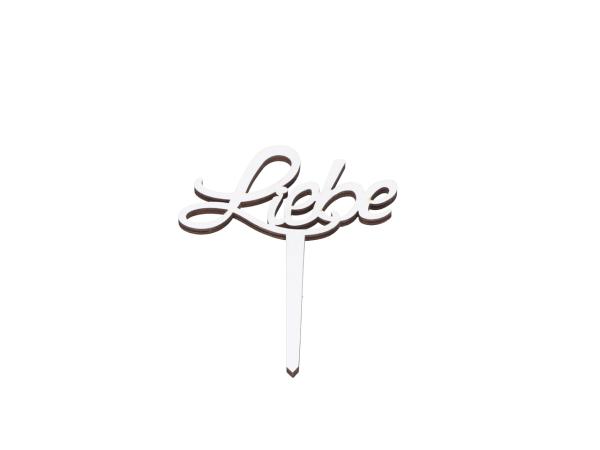 Stecker Holz "Liebe" L16cm B10 H16 T6,5cm