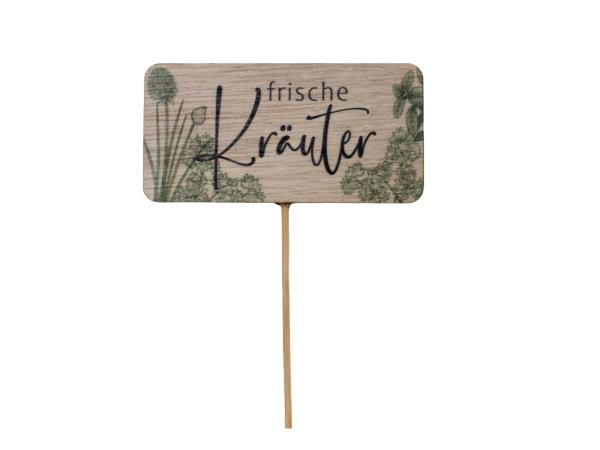 Stecker Holz "frische Kräuter" H4 B8 Stab 26cm