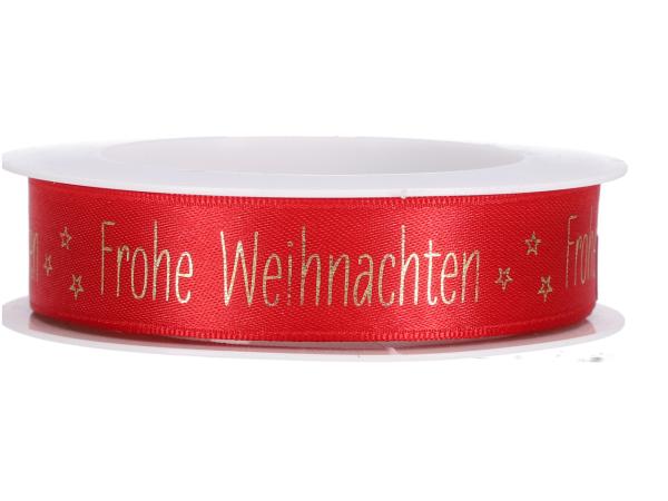 Band Satin Frohe Weihnachten 25mm 18mr 25mm 18mr