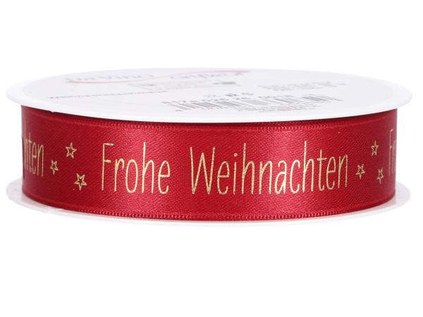 Band Satin Frohe Weihnachten 25mm 18mr 25mm 18mr