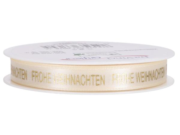 Band Satin Frohe Weihnachten 15mm 18mr 15mm 18mr