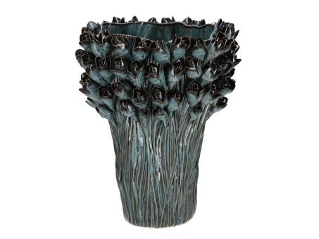 Vase Knospen Porzellan handgefertigt glasiert D35 H43,5cm